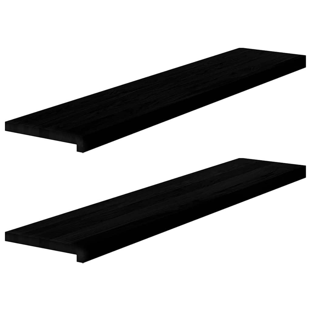 vidaXL Marches d'escalier 2 pcs marron foncé 120x25x2 cm chêne massif
