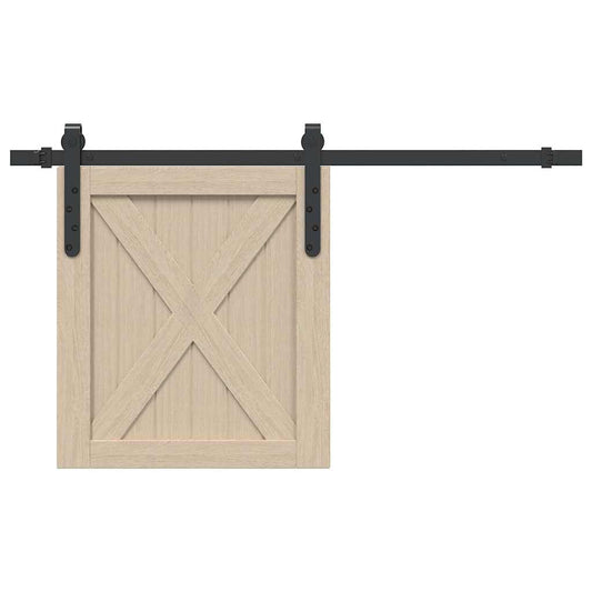 vidaXL Kit de porte d'armoire coulissante 91,5 cm acier au carbone