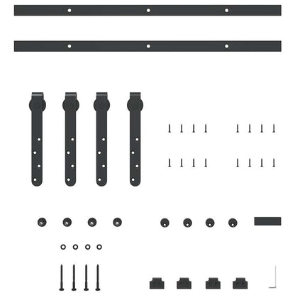 vidaXL Kit de porte d'armoire coulissante 122 cm acier au carbone