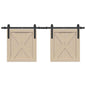 vidaXL Kit de porte d'armoire coulissante 122 cm acier au carbone