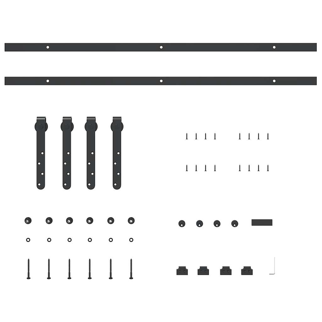 vidaXL Kit de porte d'armoire coulissante 183 cm acier au carbone