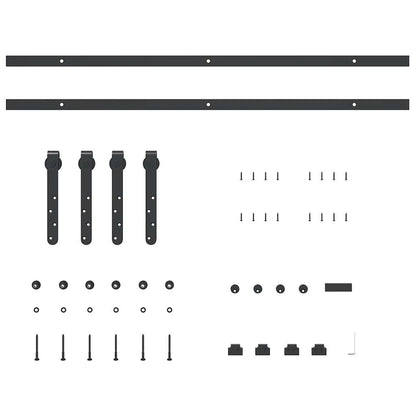 vidaXL Kit de porte d'armoire coulissante 183 cm acier au carbone