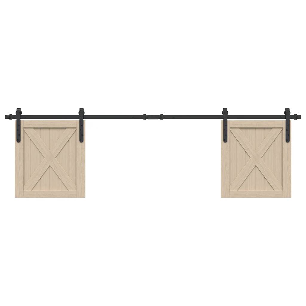 vidaXL Kit de porte d'armoire coulissante 183 cm acier au carbone