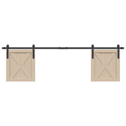 vidaXL Kit de porte d'armoire coulissante 183 cm acier au carbone