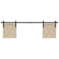 vidaXL Kit de porte d'armoire coulissante 183 cm acier au carbone