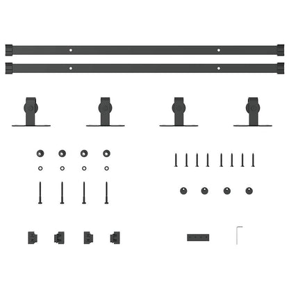 vidaXL Kit de porte d'armoire coulissante 152,5 cm acier au carbone