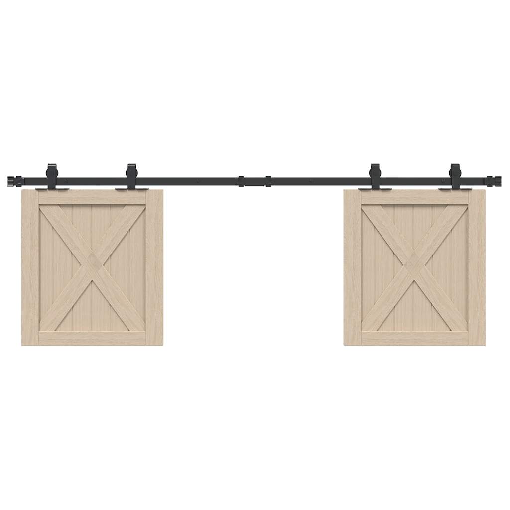 vidaXL Kit de porte d'armoire coulissante 152,5 cm acier au carbone
