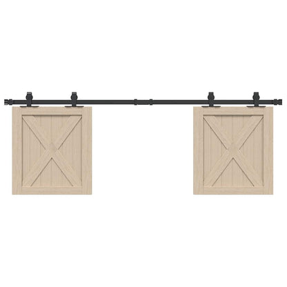 vidaXL Kit de porte d'armoire coulissante 152,5 cm acier au carbone