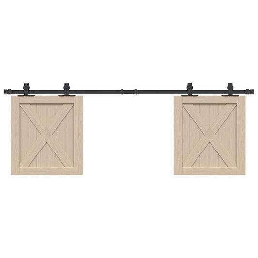 vidaXL Kit de porte d'armoire coulissante 152,5 cm acier au carbone