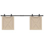 vidaXL Kit de porte d'armoire coulissante 152,5 cm acier au carbone