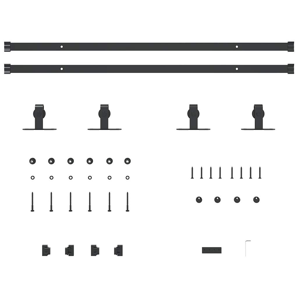 vidaXL Kit de porte d'armoire coulissante 183 cm acier au carbone