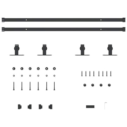 vidaXL Kit de porte d'armoire coulissante 183 cm acier au carbone