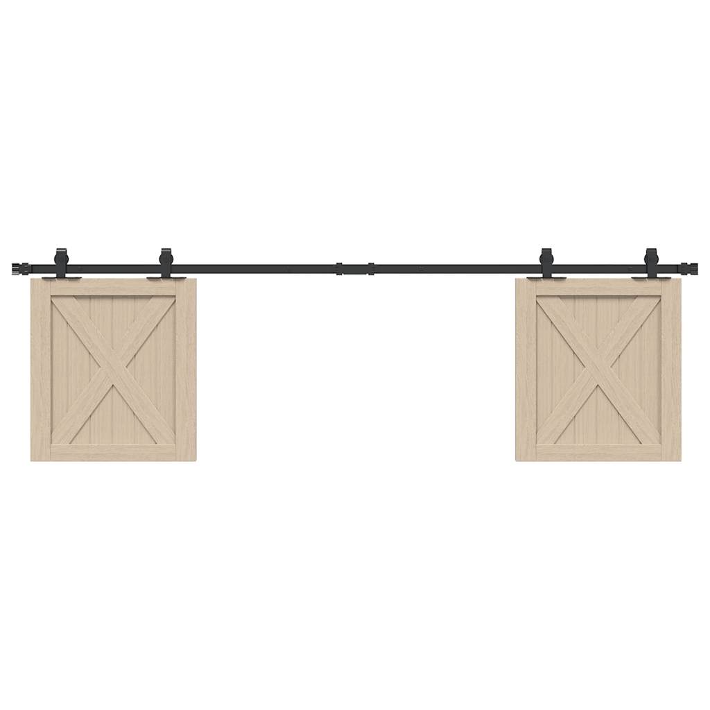 vidaXL Kit de porte d'armoire coulissante 183 cm acier au carbone