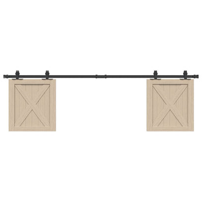 vidaXL Kit de porte d'armoire coulissante 183 cm acier au carbone