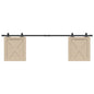vidaXL Kit de porte d'armoire coulissante 183 cm acier au carbone