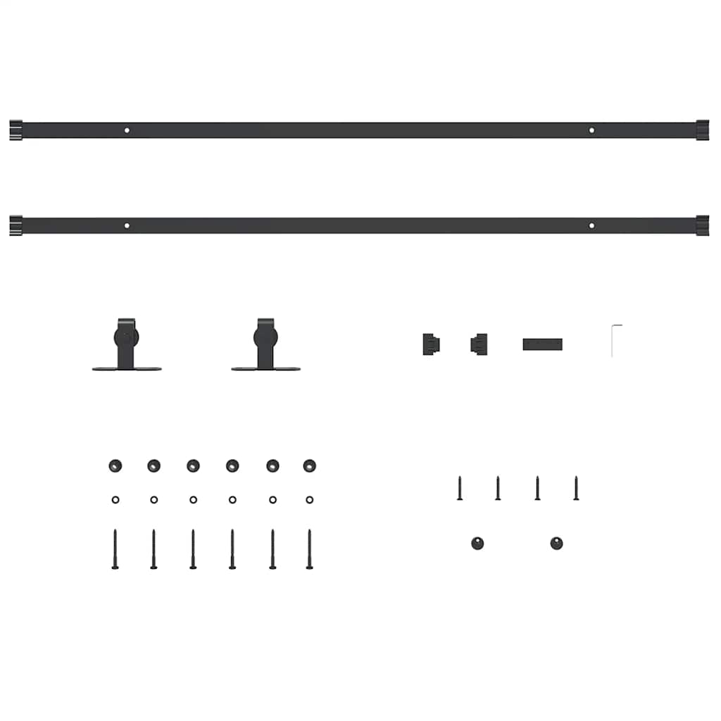 vidaXL Kit de porte d'armoire coulissante 213 cm acier au carbone