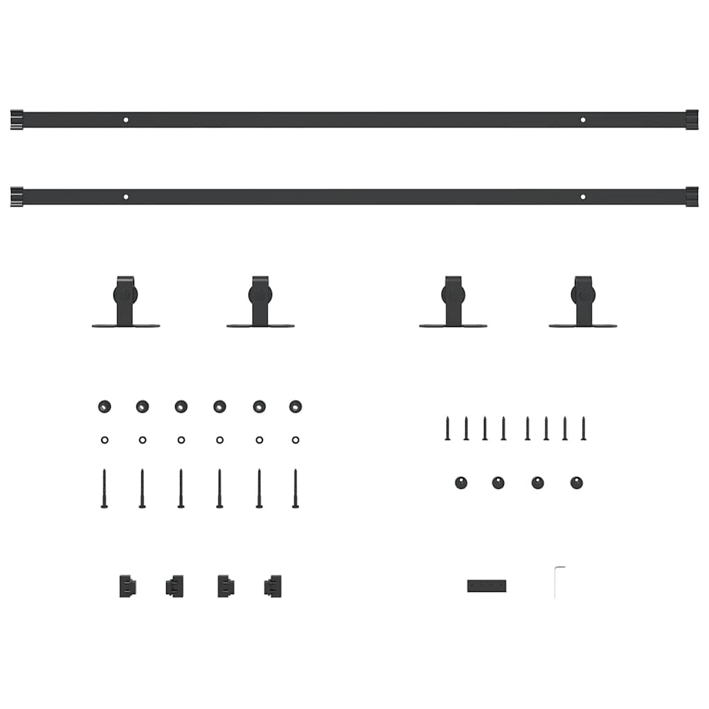 vidaXL Kit de porte d'armoire coulissante 213 cm acier au carbone