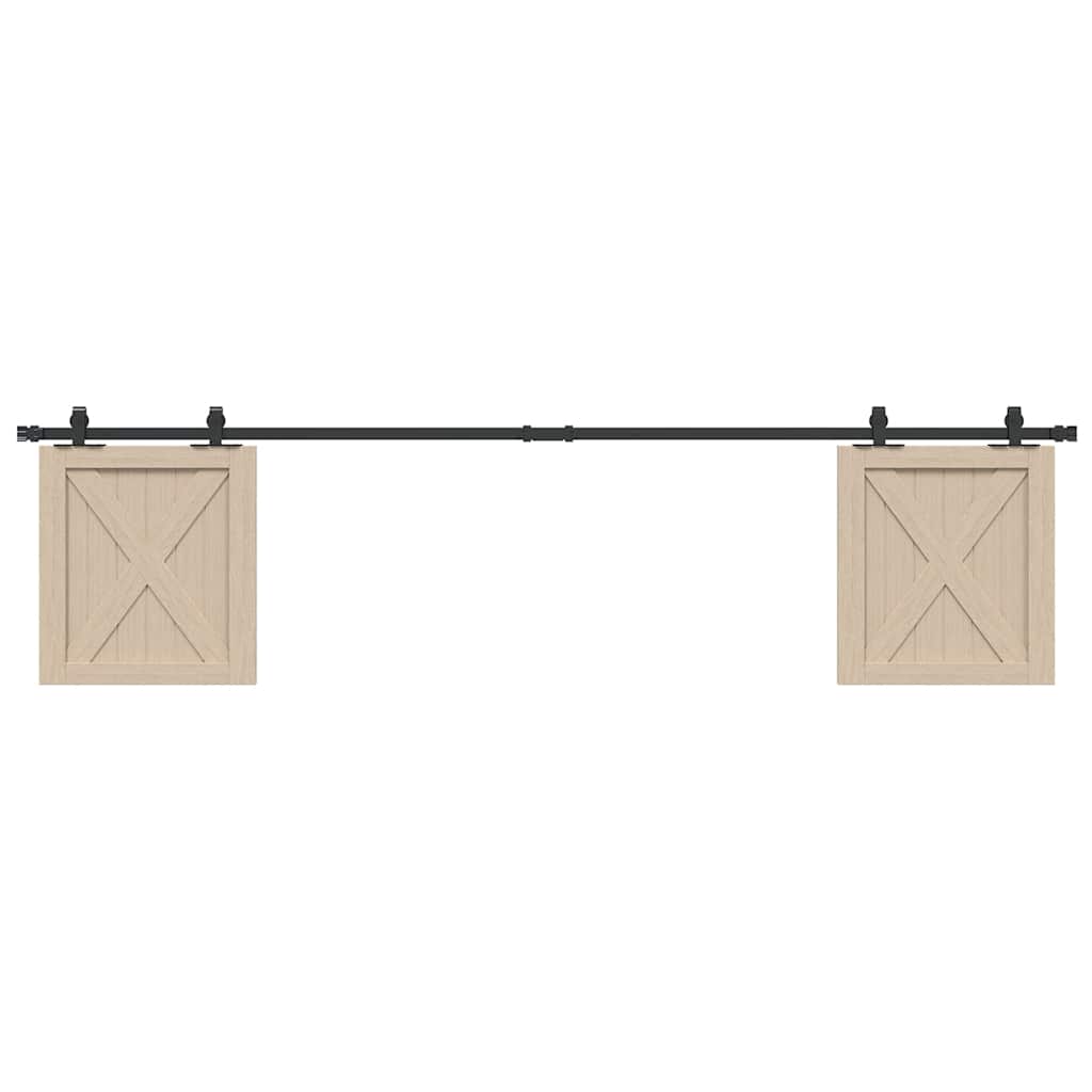 vidaXL Kit de porte d'armoire coulissante 213 cm acier au carbone