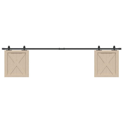 vidaXL Kit de porte d'armoire coulissante 213 cm acier au carbone
