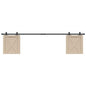 vidaXL Kit de porte d'armoire coulissante 213 cm acier au carbone