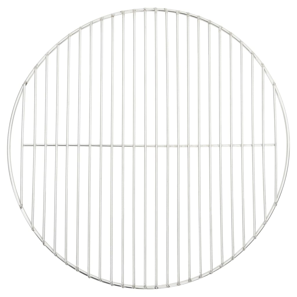 vidaXL Grille de barbecue ronde Ø47 cm acier inoxydable 304