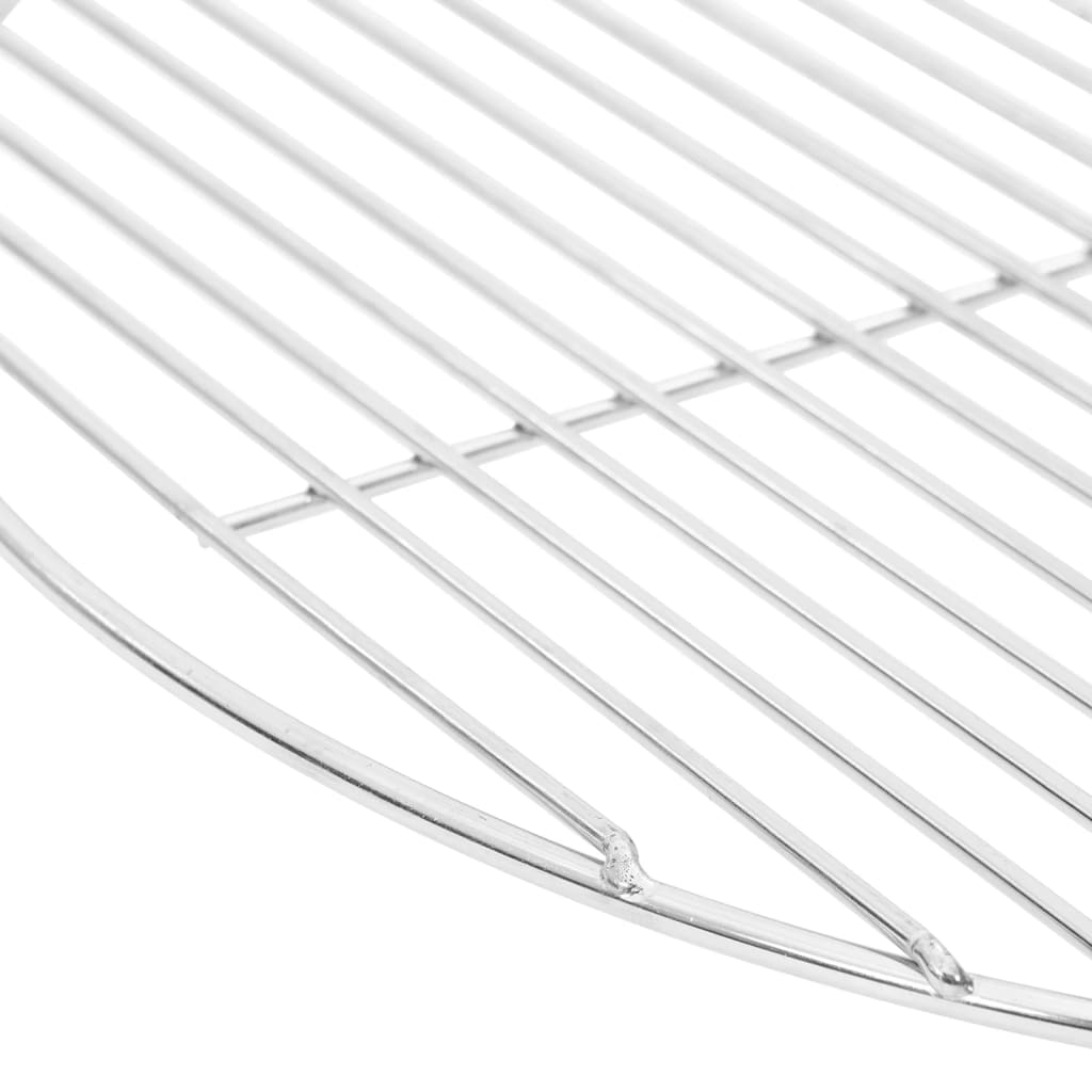vidaXL Grille de barbecue ronde Ø47 cm acier inoxydable 304