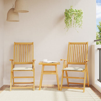 vidaXL Coussins de siège de jardin lot de 2 crème 45x45x2 cm carré