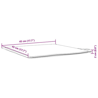 vidaXL Coussins de siège de jardin lot de 2 crème 45x45x2 cm carré