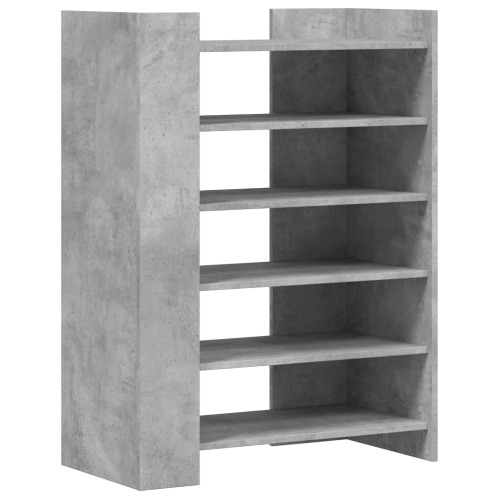 vidaXL Armoire à chaussures gris béton 74,5x37,5x100 cm