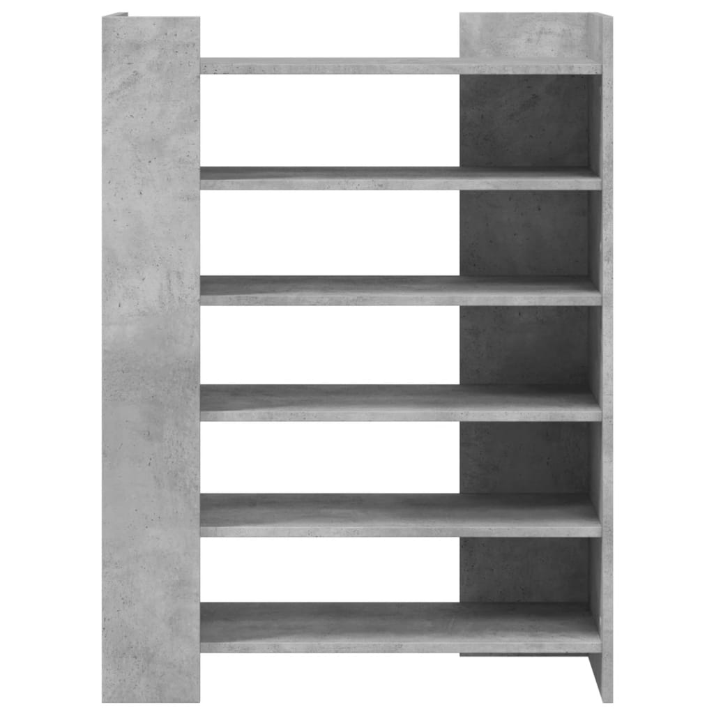 vidaXL Armoire à chaussures gris béton 74,5x37,5x100 cm