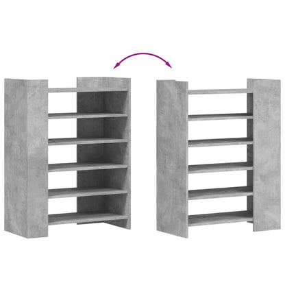 vidaXL Armoire à chaussures gris béton 74,5x37,5x100 cm