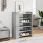 vidaXL Armoire à chaussures gris béton 74,5x37,5x100 cm