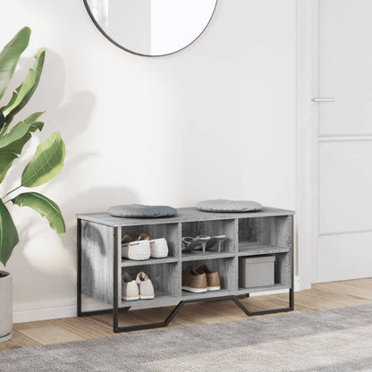 vidaXL Armoire à chaussures sonoma gris 90x38x45,5cm bois d'ingénierie
