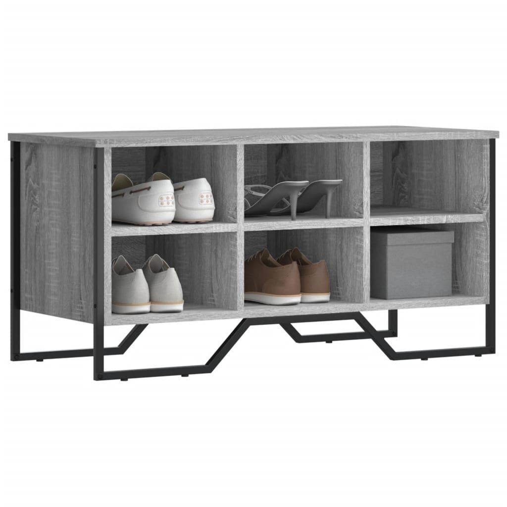 vidaXL Armoire à chaussures sonoma gris 90x38x45,5cm bois d'ingénierie