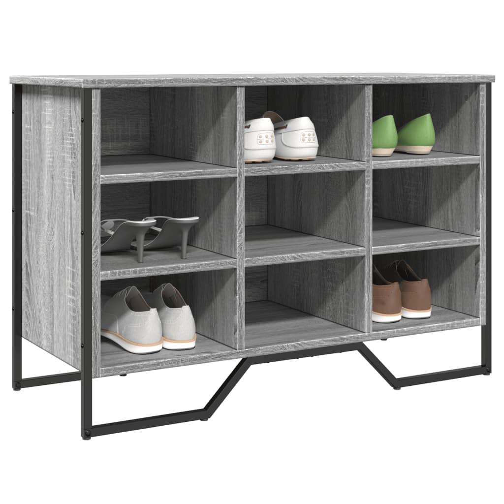 vidaXL Armoire à chaussures sonoma gris 90x38x61,5cm bois d'ingénierie