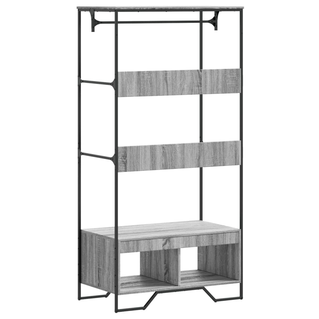 vidaXL Armoire sonoma gris 90x50x180 cm bois d'ingénierie