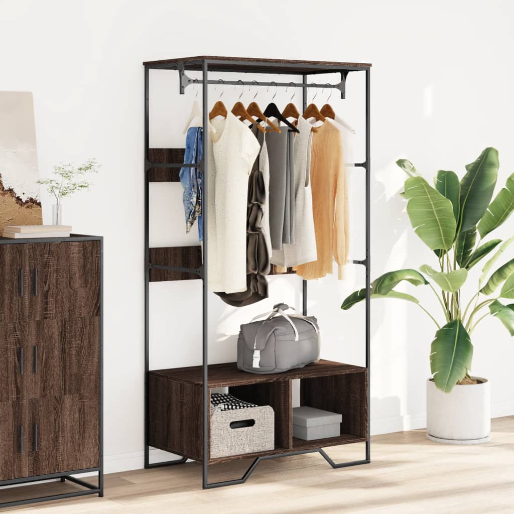 vidaXL Armoire chêne marron 90x50x180 cm bois d'ingénierie