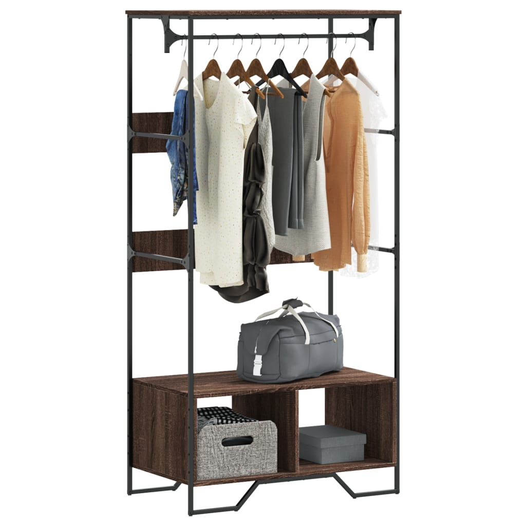 vidaXL Armoire chêne marron 90x50x180 cm bois d'ingénierie