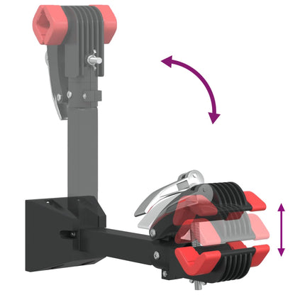 vidaXL Support mural pour réparation de vélo pliable rouge et noir