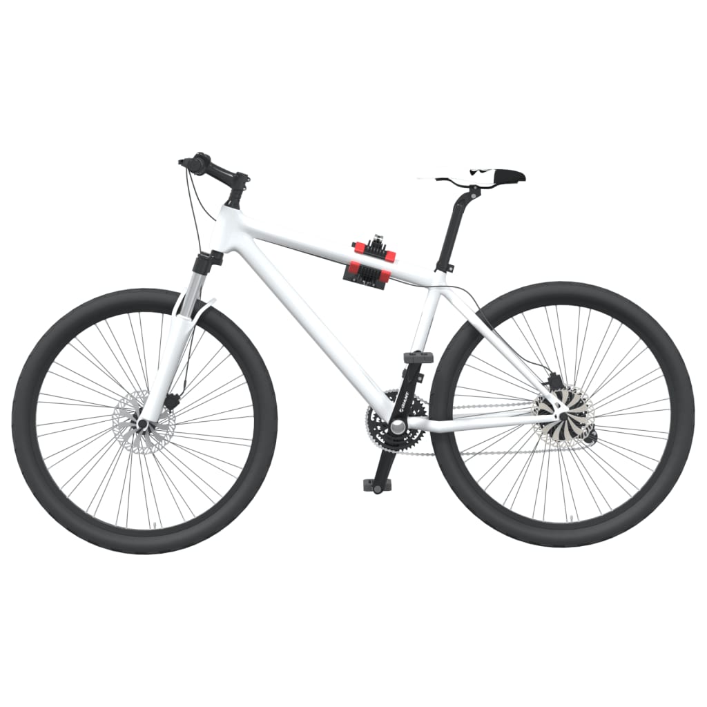 vidaXL Support mural pour réparation de vélo pliable rouge et noir