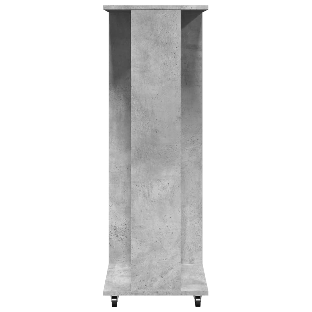 vidaXL Garde-robe avec roues gris béton 102x38x110cm bois d'ingénierie