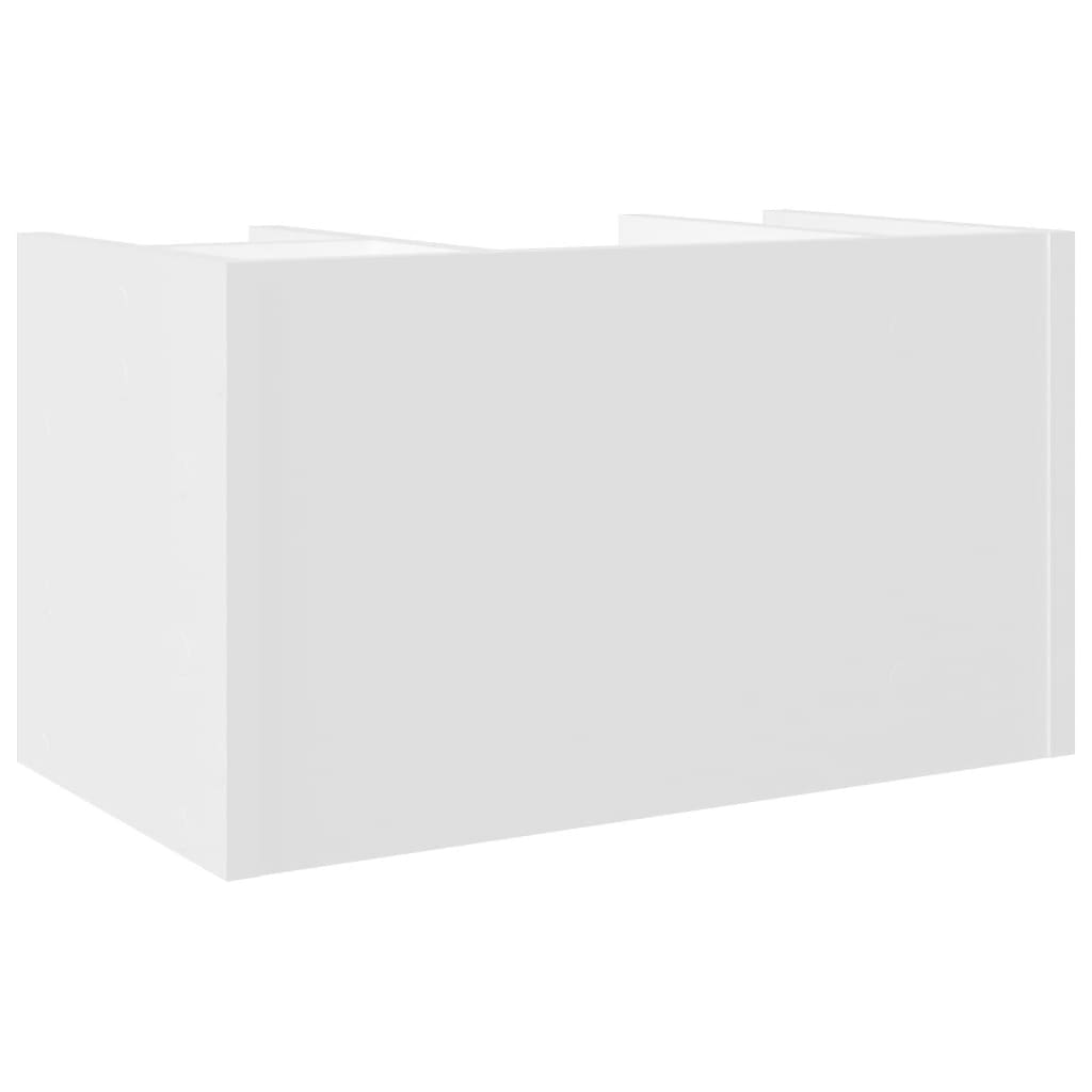 vidaXL Organisateur de bureau blanc 44,5x24x25 cm bois d'ingénierie