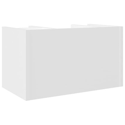 vidaXL Organisateur de bureau blanc 44,5x24x25 cm bois d'ingénierie