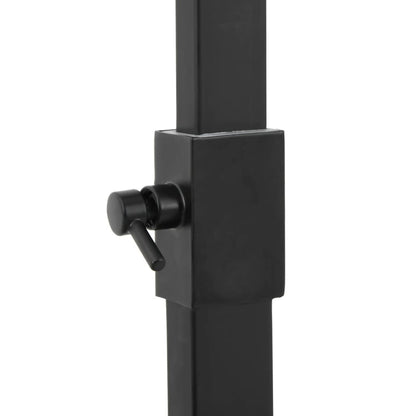 vidaXL Ensemble de douche à deux tête et mitigeur et tuyau laiton noir