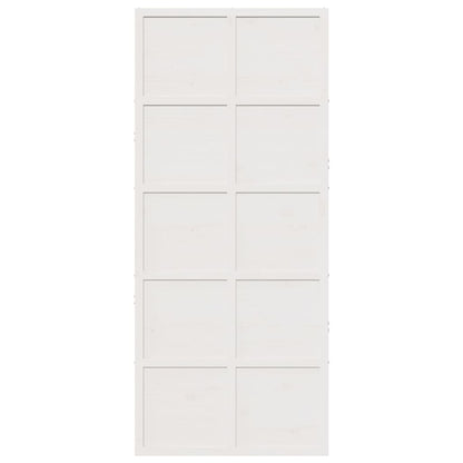 vidaXL Porte de grange blanc 90x208 cm bois massif de pin