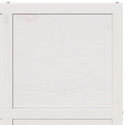 vidaXL Porte de grange blanc 90x208 cm bois massif de pin