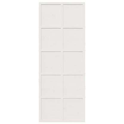 vidaXL Porte de grange blanc 80x208 cm bois massif de pin