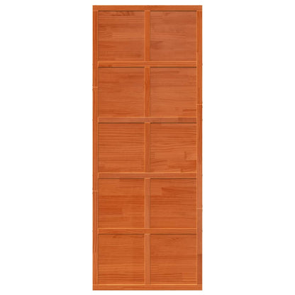 vidaXL Porte de grange marron cire 80x208 cm bois massif de pin