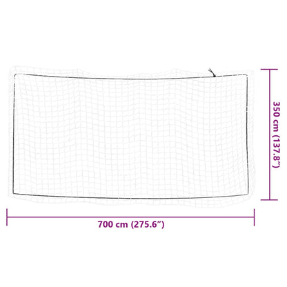 vidaXL Filet pour remorque avec corde élastique blanc 7x3,5 m PP