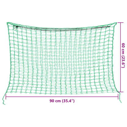 vidaXL Filet à foin 2 pcs rectangulaire vert 90x60 cm PP